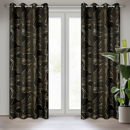 ZASŁONA GOTOWA KIARA 140 X 250 CM CZARNY