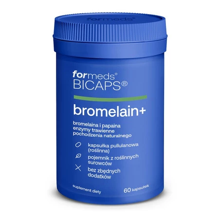 ForMeds Bicaps Bromelain+ wsparcie układu pokarmowego 60 kaps.