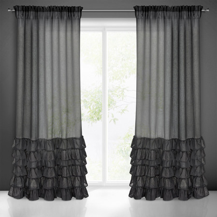 FIRANA GOTOWA DOLLY NA TAŚMIE 140 X 250 CM CZARNY