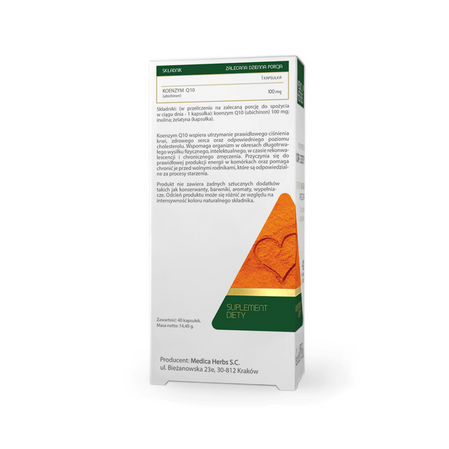 Medica Herbs Koenzym Q10 100mg na wsparcie pracy serca 40 kaps.