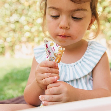 Smileat, BIO Smilados, Mus owocowy do mrożenia o smaku gruszki i brzoskwini, idealny na ząbkowanie 6m+, 5x50g