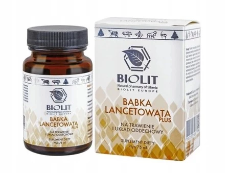 Babka lancetowata Plus BIOLIT suplement na trawienie i układ oddechowy 75 ml