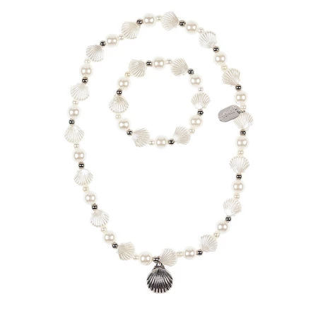 Souza! Zestaw naszyjnik i bransoletka muszelki białe Famke