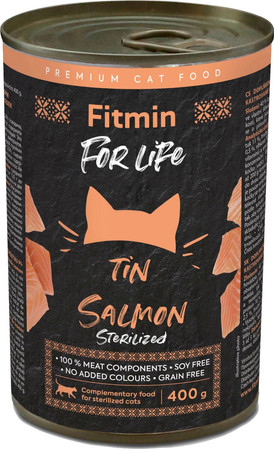 FITMIN Cat For Life Sterilized Salmon Łosoś 415g