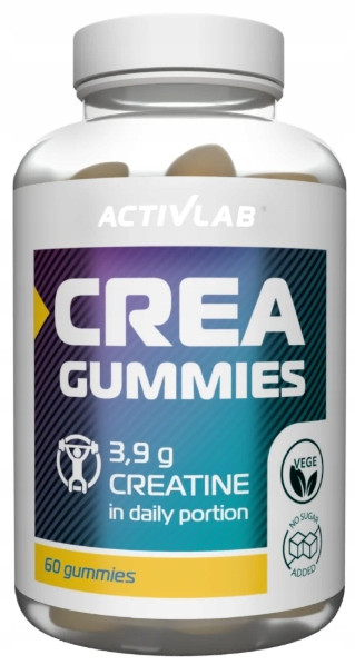 ACTIVLAB CREA GUMMIES kreatyna monohydrat 60 żelek smak lemon i limonka - Nabea.pl