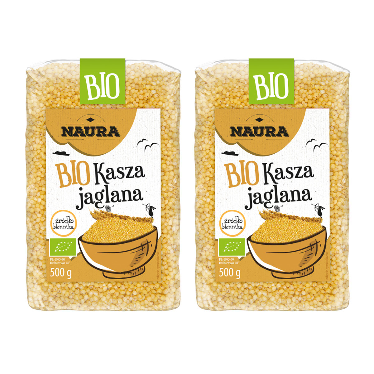 Zestaw 2x Kasza jaglana BIO 500 g - Nabea.pl