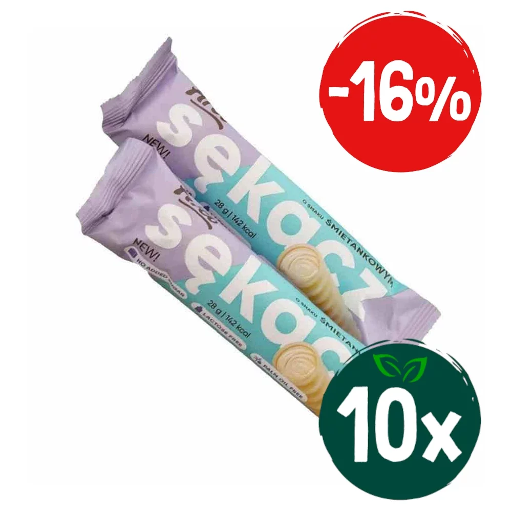 Zestaw: 10x Sękacz o smaku śmietankowym bez cukru, bez laktozy Arco Sweets,  28g | Sklep Nabea.pl