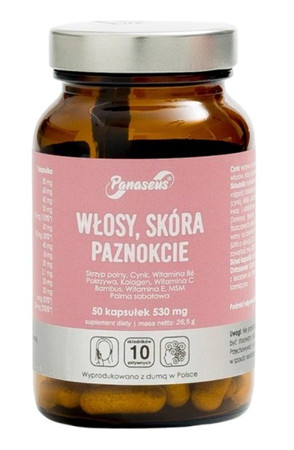 Panaseus Włosy Skóra Paznokcie 50 kapsułek