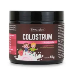 Skoczylas COLOSTRUM z truskawką proszek naturalne wsparcie odporności dla dzieci i dorosłych 60 g