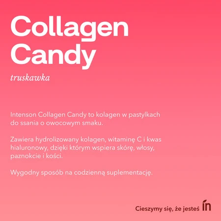 Intenson Collagen Candy 60 tabl. smak truskawka