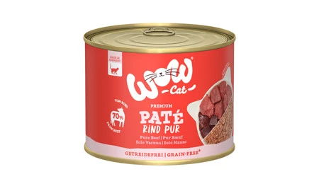 Zestaw 10x WOW CAT Rind Pur - wołowina dla dorosłych kotów (200g)
