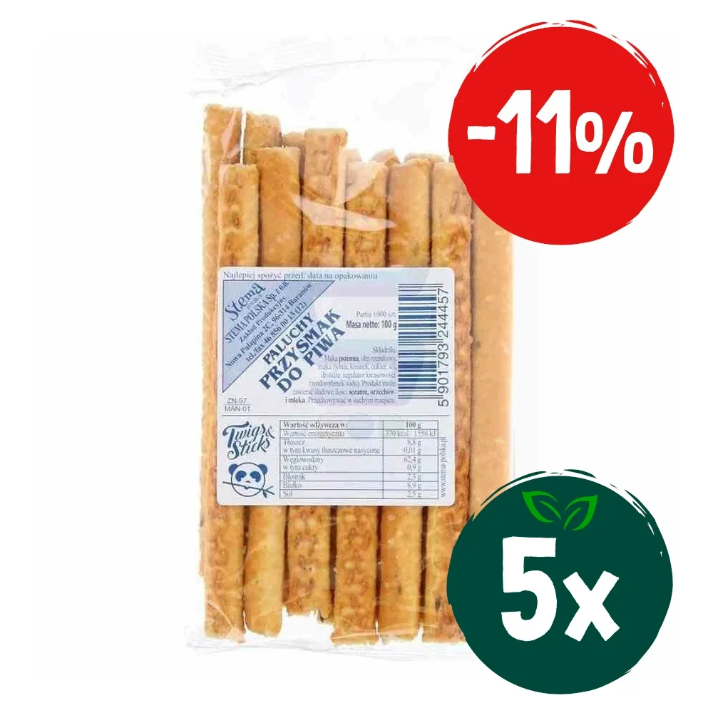 Zestaw: 5x Paluszki - Przysmak do Piwa Stema, 100g - Nabea.pl