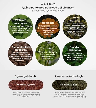 Quinoa One Step Balanced Gel Cleanser równoważący żel do mycia twarzy 180ml