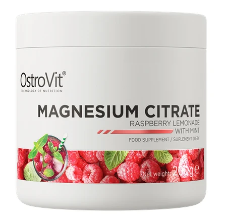 OSTROVIT Cytrynian magnezu - lemoniada malinowa z miętą (200 g)