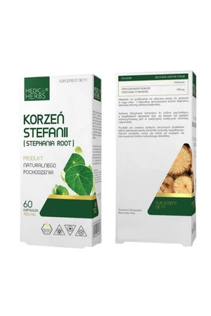 MEDICA HERBS Korzeń Stefanii (Stephania Root) 400mg, 60 kaps.