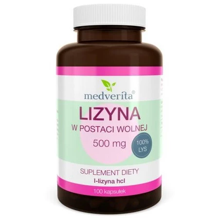 Medverita Lizyna w postaci wolnej 500 mg 100 k