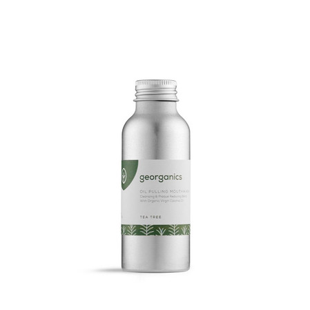 Georganics, Olej do płukania jamy ustnej, z naturalnym składem, do codziennej pielęgnacji, smak drzewa herbacianego, 100 ml
