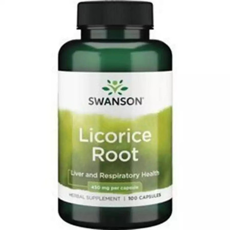SWANSON Licorice Root 450mg, 100kaps. - Lukrecja