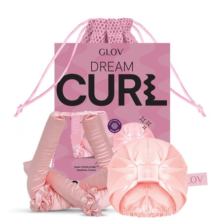 Dream Curl zestaw wałek do stylizacji włosów na zimno 1szt + satynowy czepek 1szt