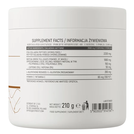 Ostrovit Kolagen + Matcha smak naturalny 210 g
