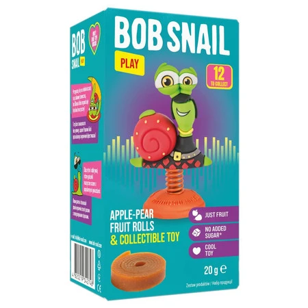 Bob Snails - Zabawka z przekąską jabłko-gruszka - 20g