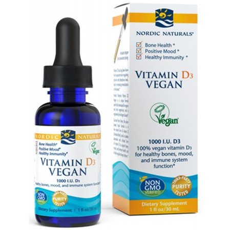 Nordic Naturals Witamina D3 na wsparcie kości 30 ml vege smak jabłko