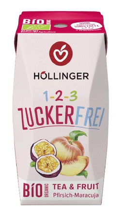 HOLLINGER NAPÓJ O SMAKU BRZOSKWINIA - MARAKUJA BEZ CUKRU BIO 200 ml