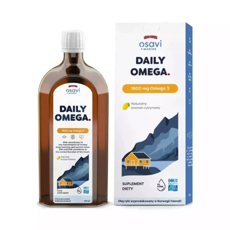 Osavi Daily Omega, 1600mg Omega 3 smaka cytrynowy 500 ml