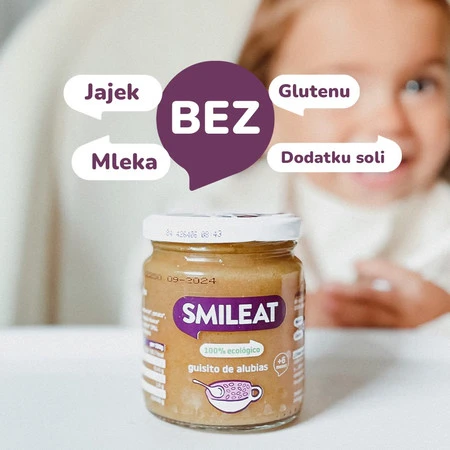 Smileat, BIO Słoiczek z gulaszem z fasoli 6m+, 230 g