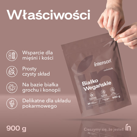 Intenson Wegańskie białko smak czekolada 900g