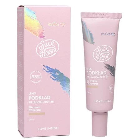 Face Boom Make-Up Lekki Podkład pielęgnacyjny BB nr 02 Natural 30g