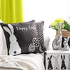 Poszewka Wiosna 45 x 45 cm, Czarny