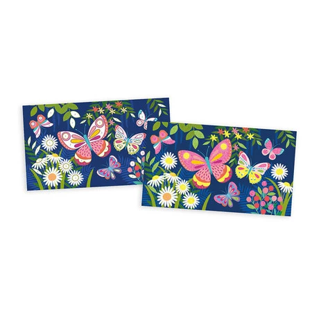 Janod Zestaw kreatywny Fluorescencyjny piasek Motyle 6+