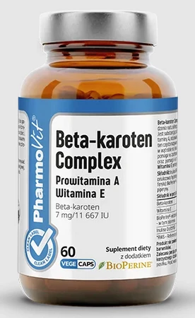 PHARMOVIT BETA-KAROTEN COMPLEX BEZGLUTENOWY 60 KAPSUŁEK 