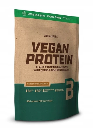 BioTech USA Vegan Protein odżywka białkowa 500g o smak orzech