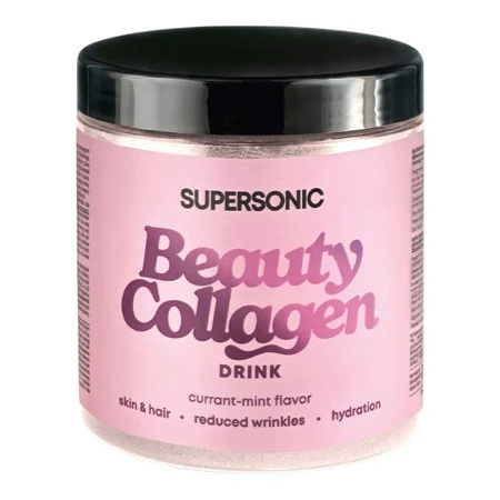 SUPERSONIC Collagen Beauty Drink 185g (25 porcji) smak porzeczka - mięta