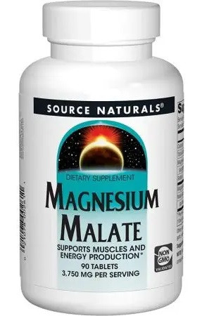 SOURCE NATURALS Magnesium Malate Jabłczan magnezu na wspacie mięśni i kości 90 tabl.