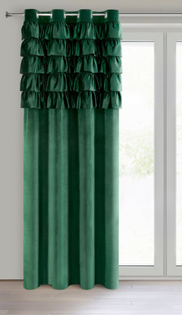 ZASŁONA GOTOWA AURA 140 X 250 CM CIEMNOZIELONY