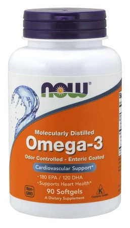 OMEGA-3 1000 mg (EPA 180 mg i DHA 120 mg)
(Enteric Coated Softgels) 90 kapsułek 
powlekanych