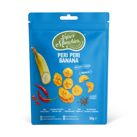 Super Munchies  Chipsy Bananowe Peri Peri 30g