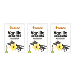 Zestaw: 3x BioVegan − Wanilia Bourbon mielona bezglutenowa Bio − 5 g