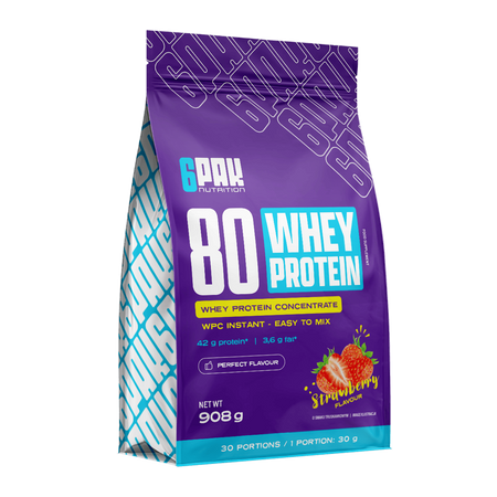6PAK 80 WHEY PROTEIN 908g STRAWBERRY
