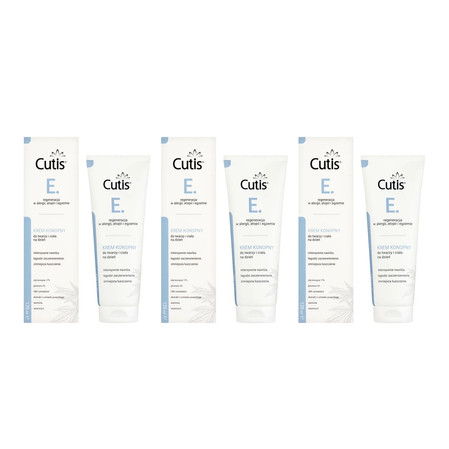 Zestaw: 3x Cutis E - Egzema krem konopny 17% + CBD 120 ml