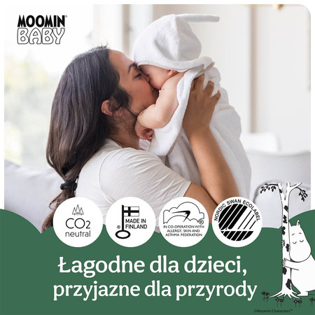 MOOMIN Baby, Pieluszki 6 JUNIOR (12-24kg), 34 szt. EKO