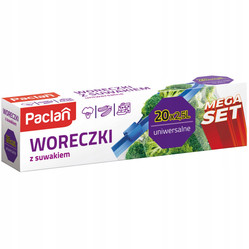 Paclan Mega Set Woreczki z suwakiem 2,5L 20 sztuk