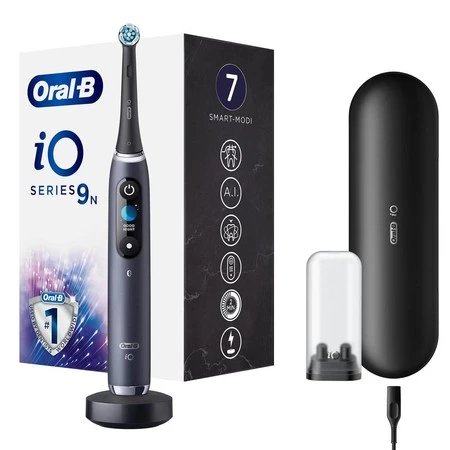 ORAL-B BRAUN SZCZOTECZKA ELEKTRYCZNA iO SERIES 9N BLACK ONYX IOM9.1B2.2AD (7 programów, 1 końcówka, 1 etui-ładujące)