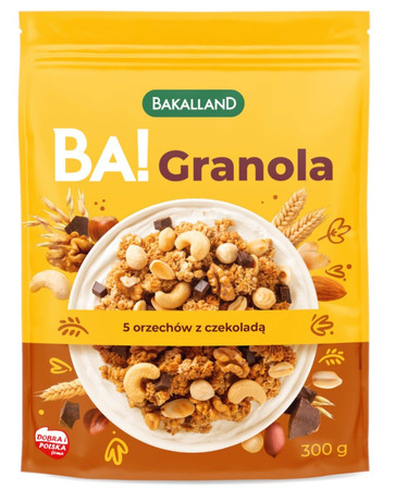 Bakalland BA! Granola 5 orzechów 300g pełnoziarnista