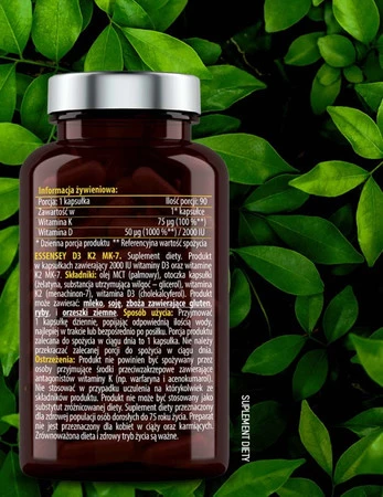 Essensey Witamina D3 K2 MK-7 - 90 kaps.