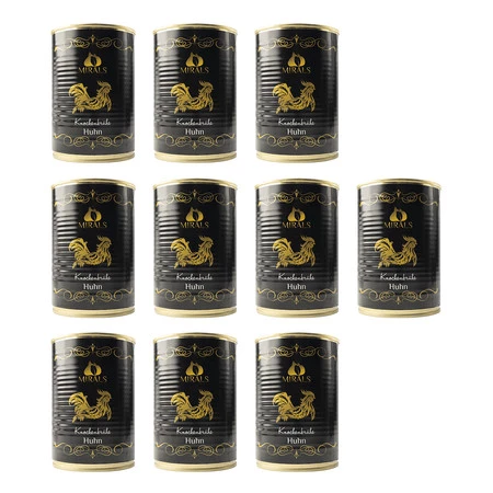 Zestaw 10x MIRALS Knochenbrühe Huhn - bulion kolagenowy z kurczaka (400ml)