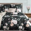 KOMPLET POŚCIELI BAWEŁNIANEJ ROSITA1 140 X 200 CM CZARNY